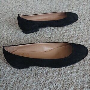 AC Andrea Carrano BABY BLACK SUEDE flat size 6.5